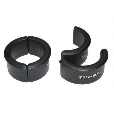 Jeu de réducteurs en aluminium noir Ergotec, pour tiges (31,8 à 25,4 mm)