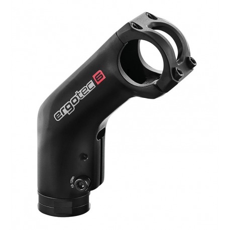 Potence A-Head Ergotec High Barracuda alu, noir, 1 1/8", Ø 31.8mm, 90mm, 45°