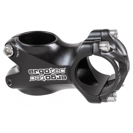 Potence A-Head Ergotec Piranha Alu, noir, 1 1/8",Ø 31.8mm,50mm, 6°