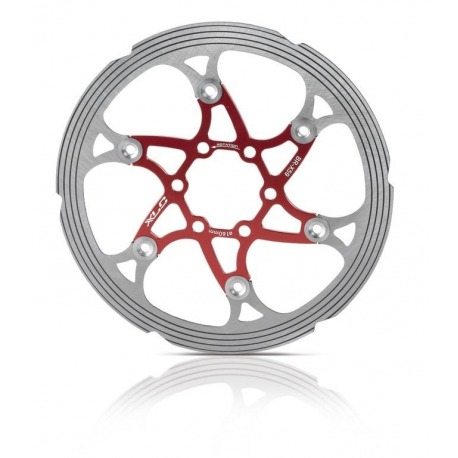 Disque de frein XLC BR-X59 Ø 160 mm rouge/argent, bague de friction CNC.