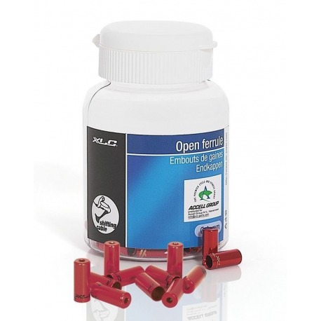 Capuchon de carter externe de frein XLC Br-X10 rouge, Ø int. 5,0 mm, 10 pièces en carton