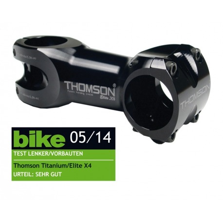 Potence Thomson Elite X4 A-Head noir 1-1/8" x 0° x 100mm x 31.8mm p. guidon