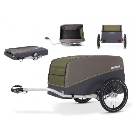 Remorque Croozer Cargo Tuure (E) 2020 vert olive,AirPad gef.Lastenanhänger