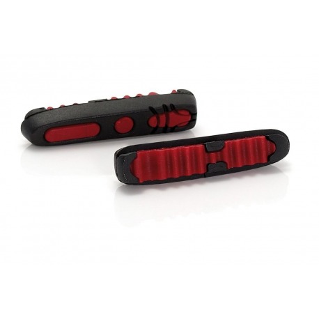 Plaquettes de rechange en caoutchouc XLC Road BS-X04 4 par jeu, 55 mm, noir/rouge