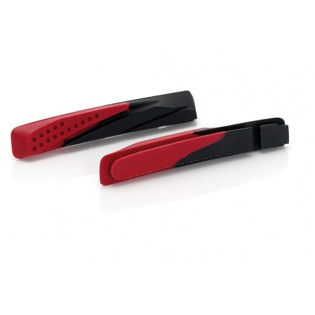 XLC Bs-X02 jeu de caoutchoucs de plaquettes de frein de rechange 4 pièces, noir/rouge, 72mm