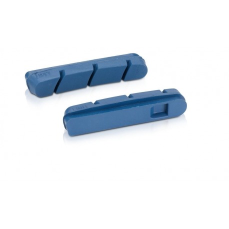 Tampon de rechange XLC en caoutchouc BS-X16 4 par jeu, 55 mm, argent/bleu pour carbone