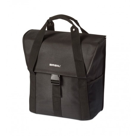 Sac noir uni Basil Go Single, 33x17x41cm, 16 litres