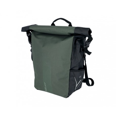 XLC Individuel Rolltop bag avec V-vert clair