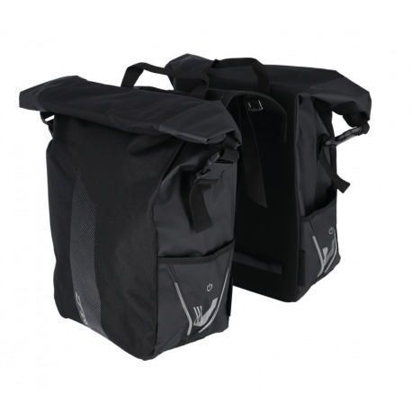 XLC Rolltop Pannier avec V-light noir