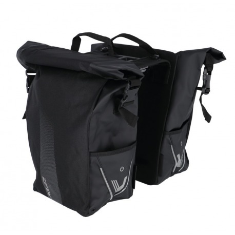 XLC Rolltop Pannier avec V-light noir MIK