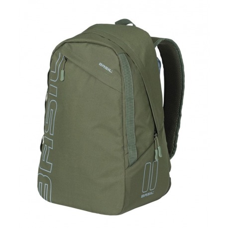 Sac à dos Basil Flex vert forêt, système Hook On, 33x17x52cm