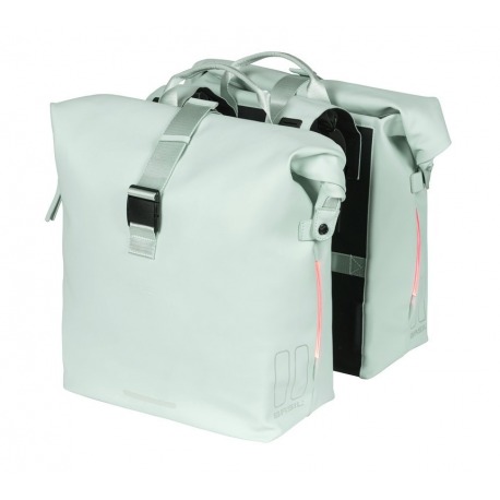 Sacoche de selle Basil SoHo Nordlicht vert clair, 31x13x37cm