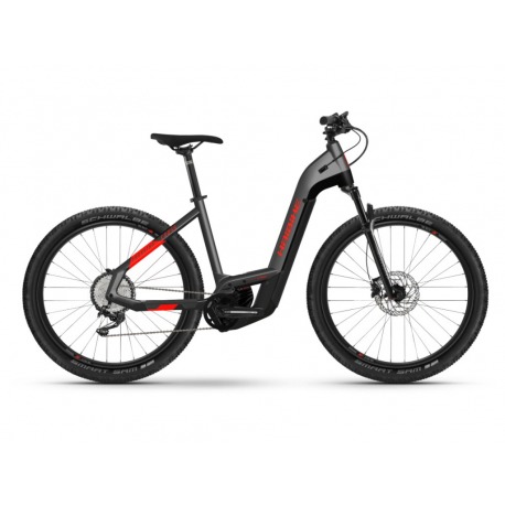 Vélo électrique Haibike Trekking 9 Cross LowStep anthracite/red Mod. 2022