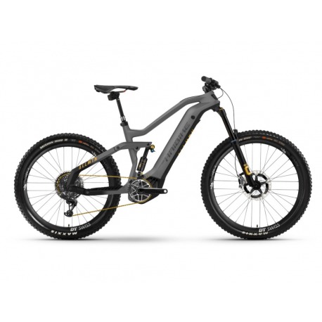 Vélo électrique double suspension Haibike AllMtn SE i600Wh 12-G XX1-AXS titan/noir/jaune mat Mod. 2021