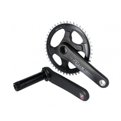Pédalier SRAM Force 1x D1 DUB 165mm sans axe DUB, carbone, 46pouces 12v.