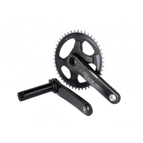 Manivelles Sram Force 1x D1 DUB 167.5mm sans axe DUB, alu/carbone, brillant, 46d. 12v