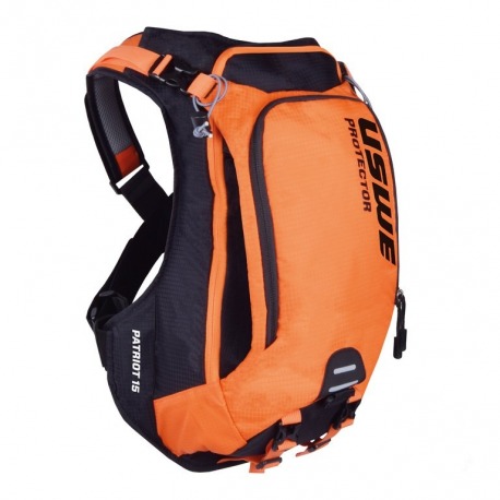 Sac à dos de protection USWE Patriot 15 noir/orange sans réservoir de boisson