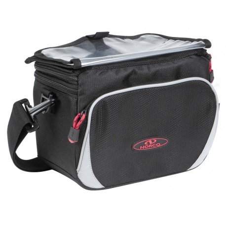 Sacoche de guidon Norco Boston noire, 21x17x15cm, sans adaptateur de guidon
