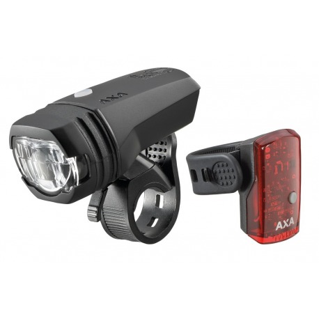 Kit phares LED à piles Feu arrière AXA GreenLine 50 1 LED et câble USB inclus