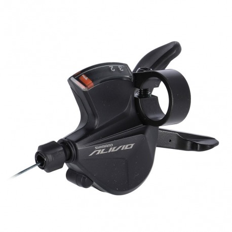 Shimano Alivio SLM3100L manette 3 vitesses, gauche, 1800mm, Rapidfire, noir/argent