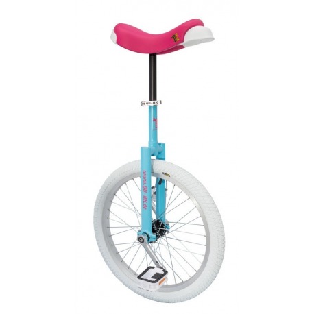 Roue mono QU-AX Luxus 20" jante alu bleu/rose cache blanc