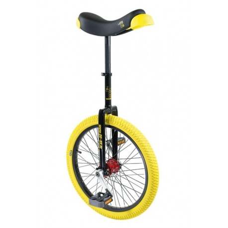 QU-AX Profi 20" ISIS monoroue jante alliage noir cache jaune