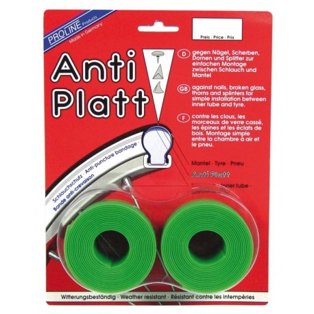 Bande anti-crevaison par paire 37747-622 vert largeur 37mm