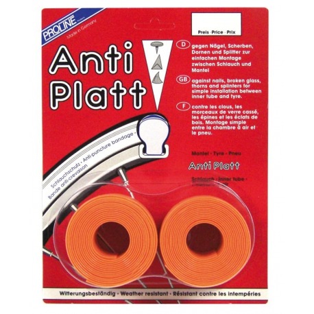Bande anti-crevaison par paire 37/54-559 orange largeur 39mm