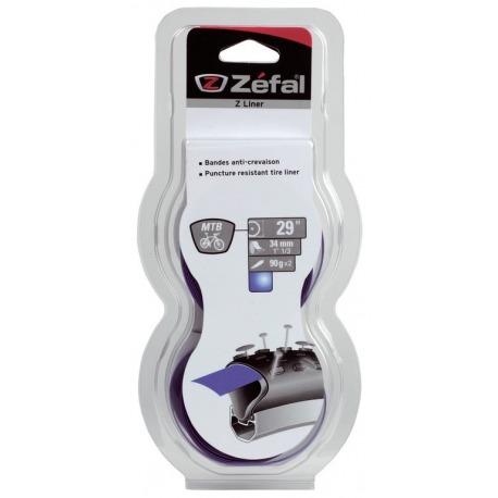 Bande anti-crevaison Zefal Z-Liner bleu VTT 29" largeur 34 mm (2x90g)