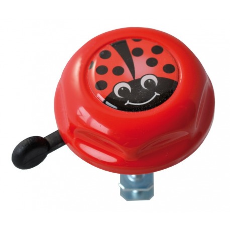 Sonnette enfant Reich motif goutte coccinelle résine rouge Ø 55mm
