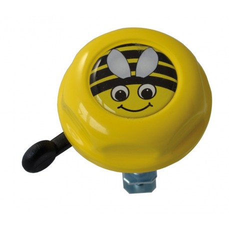 Sonnette enfant Reich goutte motif abeille résine jaune Ø 55mm