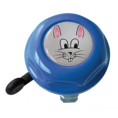 Sonnette enfant Reich motif lièvre goutte résine bleue Ø 55mm