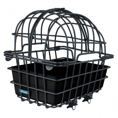 Panier RT pour animaux de compagnie Luna aluminium, noir, 50x36x50cm c. système-fix.