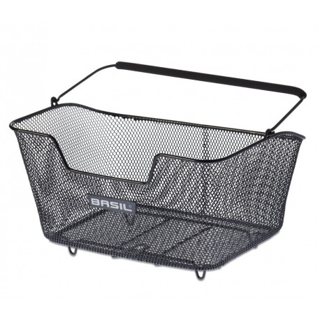 Basket-RT Basil Base M acier 29x41x21 cm noir, maille étroite