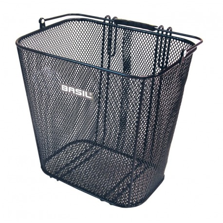 Panier arrière Basil Cardiff 35x29x35cm, noir, maille étroite