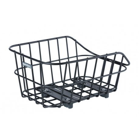 Panier arrière Basil Cento Alu WSL 35x32,5x21cm, noir mat, maille large
