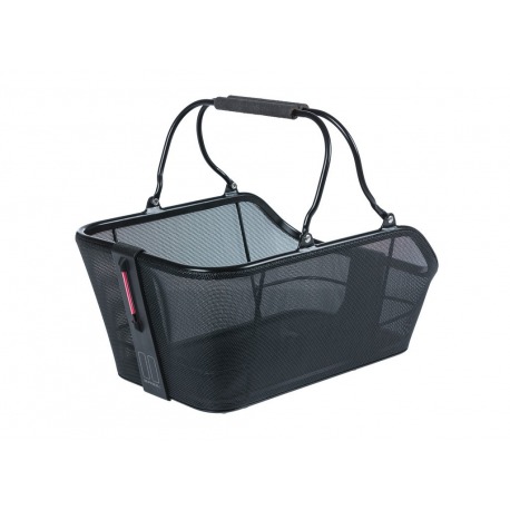 Panier arrière Basil Cento Nordlicht Mik 46x34x25.5cm, noir, maille étroite