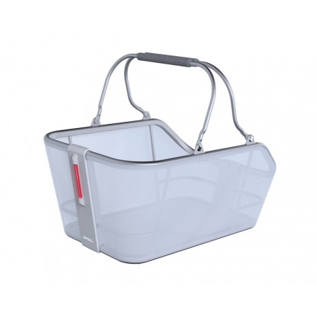 Panier arrière Basil Cento Nordlicht Mik 46x34x25.5cm, bleu argent, maille étroite