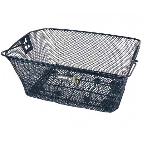 Panier arrière Basil Como 41x31x18cm, noir, maille étroite