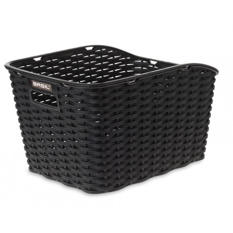 Panier RT Basil Weave WP 35x26x24cm, noir, maille plastique