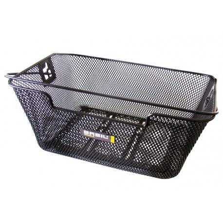 Panier arrière Basil Capri Flex 39x30x17 cm, noir, maille étroite