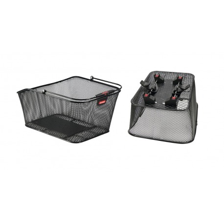 Panier-RT Klickfix City II 41x21x31cm , noir, maille étroite