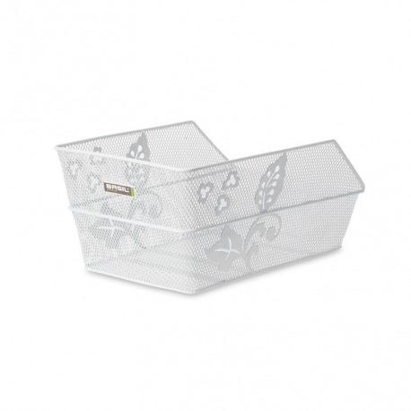 Panier RD Cento Fleur p. cartable 45 x 31 x 21 cm, blanc, maille dense