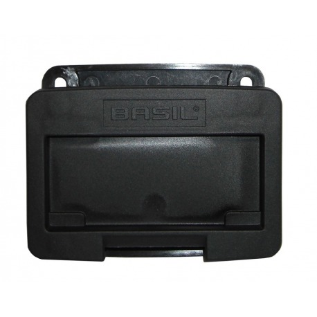Plaque d'adaptation Basil pour panier RD noir, convient également pour Klickfix