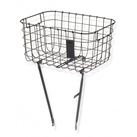 Panier-RD Basil Robin avec fourreau 30x46x23cm, noir, maille large mont. permanent