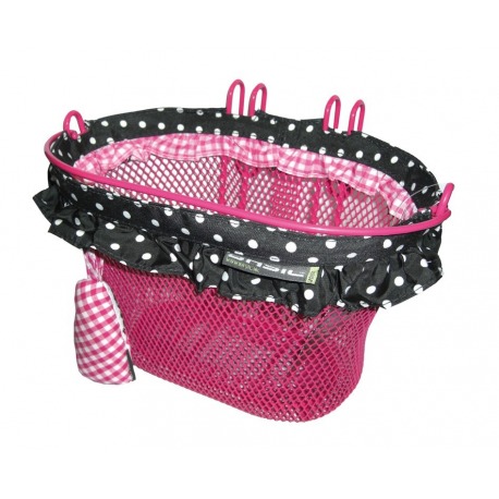 Panier Jasmin pour le RD pour vélos d'enfants 28X19X19 cm, rose, mail.apr.