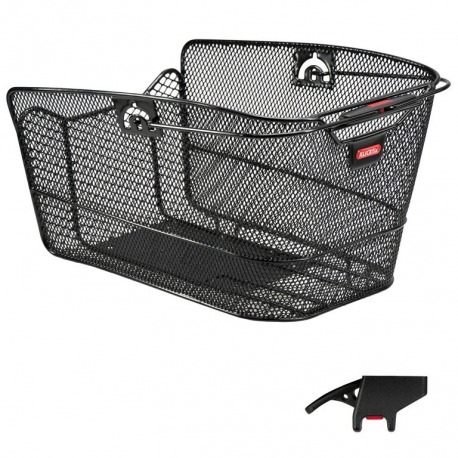 Klickfix City-Max panier arrière + clip 23x22,5x36 cm maille étroite noir