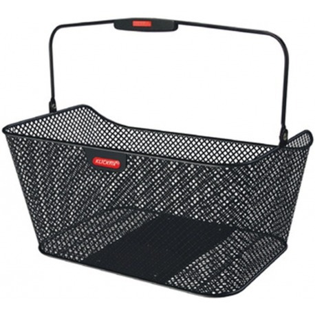 Panier arrière KLICKfix City avec KorbKlip 40x20x30cm maille étroite noir