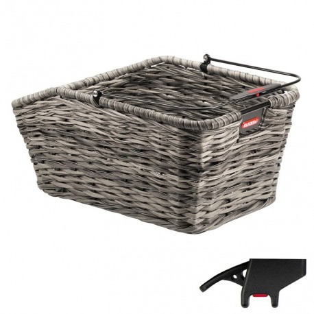 Panier arrière Klickfix Structura GT gris 44x24x20cm, tissé, avec clip 18 litres