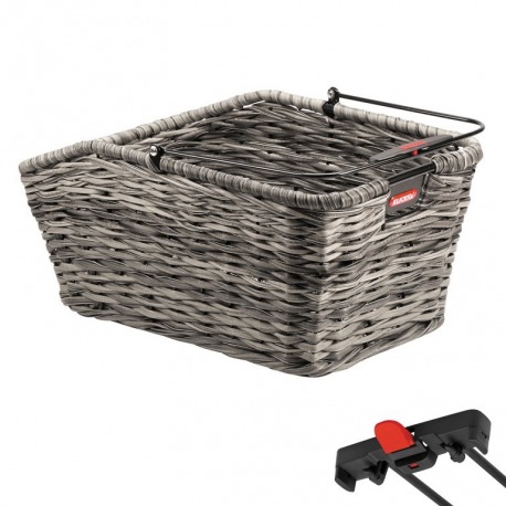 Panier arrière Klickfix Structura GT gris 44x24x20cm, tissé, pour Rackt. 18 litres